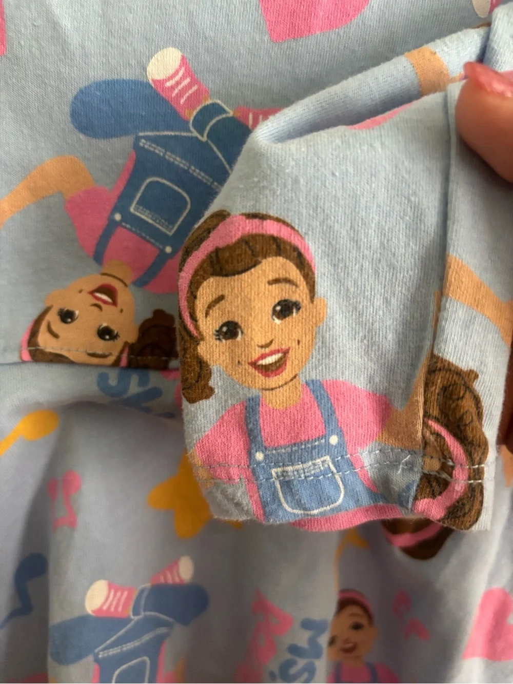Ms. Rachel Light Blue Pink Brown Yellow Kids Dress